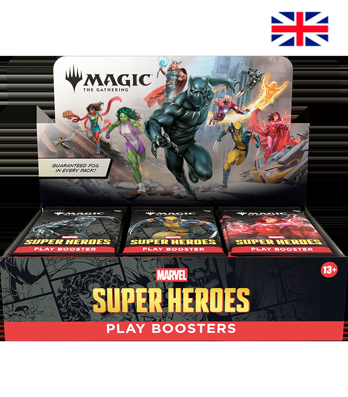Play Booster Display (30 sobres) Marvel Super Heroes Inglés - Magic The Gathering