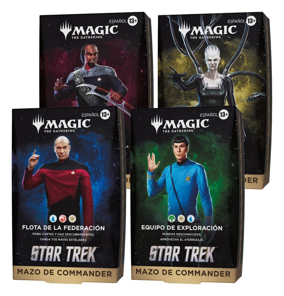 Magic the Gathering Star Trek Mazos de Commander Caja (4) castellano